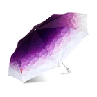 Fashion Gradient Color Upf50+ 3 Fold Uv Protection Parasol Umbrella