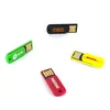 Mini Clip Plastic USB Flash Disk PendriveWith Printing Logo For Giveway Promotion 1GB 2GB 4GB 6GB 8GB 16GB 32GB