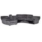 Luxury multifunction fabric recliner sectional sofa set