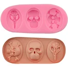Pirate Skeletons Silicone Mold Chocolate Biscuits Fondant Mold