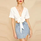 JF-FASHION Long Sleeve Ruffle Front Casual Blouse For Woman