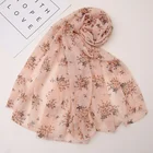 Wholesale New Cotton Muslim Ladies Flower Hijabs Floral Print Head Scarf Muslim Women