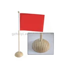 Pennants Wooden Pole And Stand Table Size National Flag