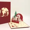 Handmade paper craft 3D pop up christmas card