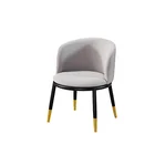Soft Home Furniture Metal Legs Metal Chair Home Furniture Metal Legs Soft Cushion Comfortable Fabric Chair