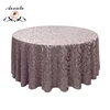 Disposable popular Elegant gougou velvet embroidery flock fabric round table cloth