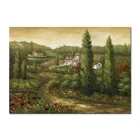 Printed canvas artist home decoration gift Indian Village Rural Landscapes Oil Paintings Canvas From Photos