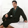 New design nightwear coral fleece plain printed hotel bathrobe for men fashion nightgown for men 100% polyester