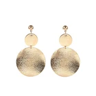 Personalized jewelry earrings geometric frosted alloy earrings