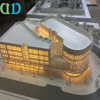 hot sale architectural model villa/ mall model white architectural model with light
