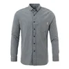 Custom 100% cotton stripe long sleeve button down camisas shirts for men