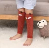 Knitted leg warmers with fox pattern cotton toddler leg warmers wholesale lovely kids boot socks