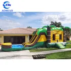Tropical Rush inflatable bouncer combo air jumping bouncy castle with water slide