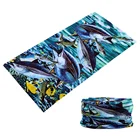 Hot sale tube neck warmer fish bandana magic fishing scarf headband