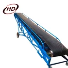 Hopper rubber conveyer machine for sand and gravel