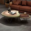 Wood coffee natural round dining and living table wood sofa center table rustic one piece wood table