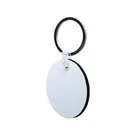 Round shape one side sublimation blank mdf heat press keychain