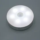 Room Usage And ABS Material Rechargeable Sensor Cabinet Light 6 LED Motion Sensor Control Night Light