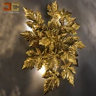 Indoor lighting wall sconce brass wall lamp tree leaf style