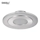 カットオフ 48 ミリメートルラウンド LED フットライト住宅純アルミニウムエピスター 3 ワット凹型フットライト赤銅、クロム、金カラー対応