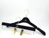 YY0698 custom luxury brand women clothes hanger velvet dress hanger with clips
