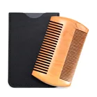 Amazon Hot sell Mens Antistatic Wooden Lice Moustache Beard Comb