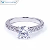 Tianyu gems luxurious style wedding ring diamond cut DEF VVS color 1ct moissanite white gold ring