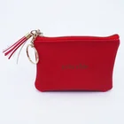 Stylish high quality PU soft Eyewear Pouch glass case with tassel zipper ring