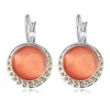 26288 Free Shipping Aquamarine Jewelry Fashion India Gemstone Clip On Earrings For Women