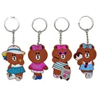 Promotion Gift Wholesale Bear Keychain Soft Pvc Key Holder Cartoon Key Chain