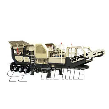 Wet Material Stone Jaw Crusher Wheel Mounted Mobile Crushing And Screening Plant