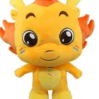Custom dragon mascot toy stuffed cartoon toy orange dragon plush toy