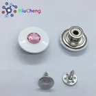 china button manufacturer 18mm fancy ladies denim custom metal jeans button for jacket