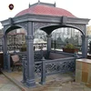 japanese large luxury antique cast iron square pavilion gazebo for wholesale IGD-28