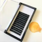 Private label primer lash extensions mixed length Flat eyelash 0.20C for private label packaging box