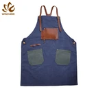 Cheap price custom logo vintage work tooling canvas leather apron