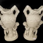 Hunan white marble material outdoor decoration stone flower pot sculpture