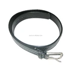 USA Black Basketweave Garrison Military Leather Police Belt