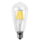 High CRI 90+, Fully Dimmable 120V E26 8W ST58 Vintage LED Filament Bulb