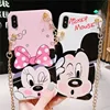 Mickey Mouse Metal Chain Strap Case Shockproof TPU Back Cover Protective Mobile Phone for iPhone 6/6S/7/8 plus X/XS/XR/XS MAX