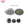 Personalized Engraved Logo Oval Shape Zinc Alloy 4 parts Press Snap Fastener Jeans Button
