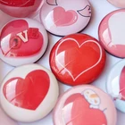 Hot Sale 3d love Crystal Glass Fridge Magnet Stickers Cartoon Home Decoration Accessories for Valentine's Day Gifts