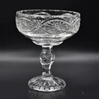large size crystal glass plate for dry fruit serving tray fruit plate stemmed glass bowl decorative glass suger bowl