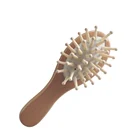 Air cushion massage kid children baby round wooden hair brush comb