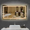 Hot Anti fog Mirror bathroom mirror with clock light led