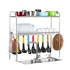 Kitchen Stainless Steel 2 Tier Dish Drying Rack Over The Sink