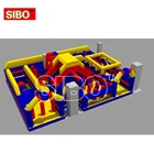 Obstacle Course China Supplier Kids and Adult Long Giant Inflatable Playground Obstacle Course Jumping Castle