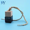 Custom design 10ml square black clear Car Hanging Glass Perfume Diffuser Bottle with Wooden Cap