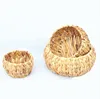 Latest design garden rattan handmade crafts woven outdoor decoration straw flower pot round japan mini flower pot for garden