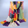 Fashion Spring Summer Popular chiffon silk shawl scarves good quality geometric pattern print scarves
